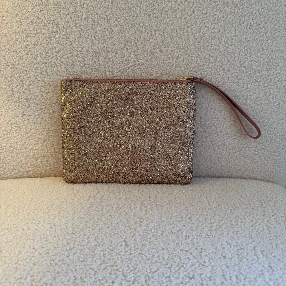 NEW! A New Day Rose Gold / Pink Glitter Wristlet Purse